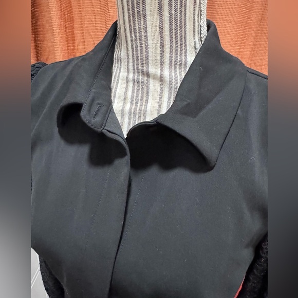 Badgley Mischka Black SHirt dress with lace long sleeves size 4 - Picture 6 of 9